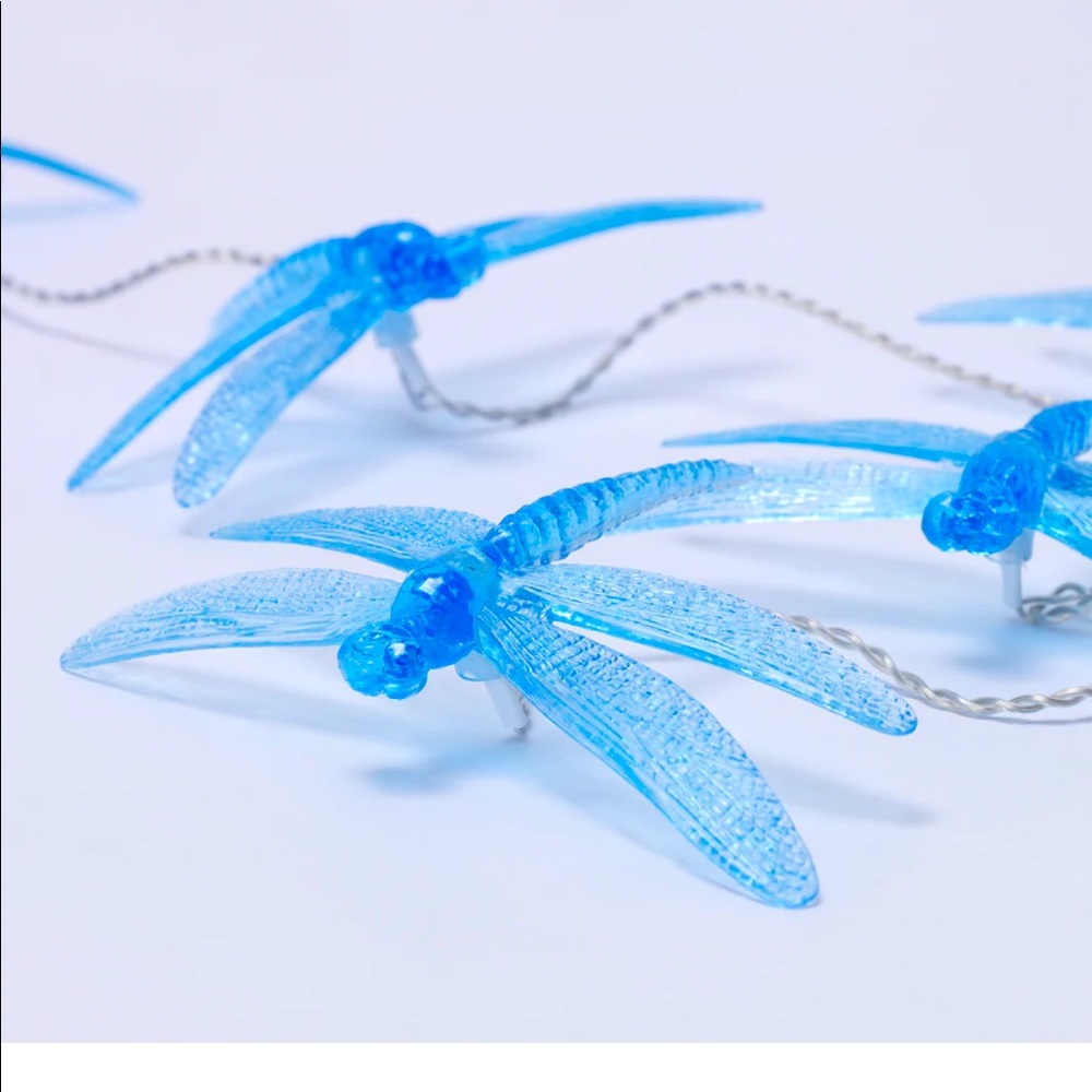 Blue dragonfly lights.   Indoor or outdoor.  New in box from IKEA.